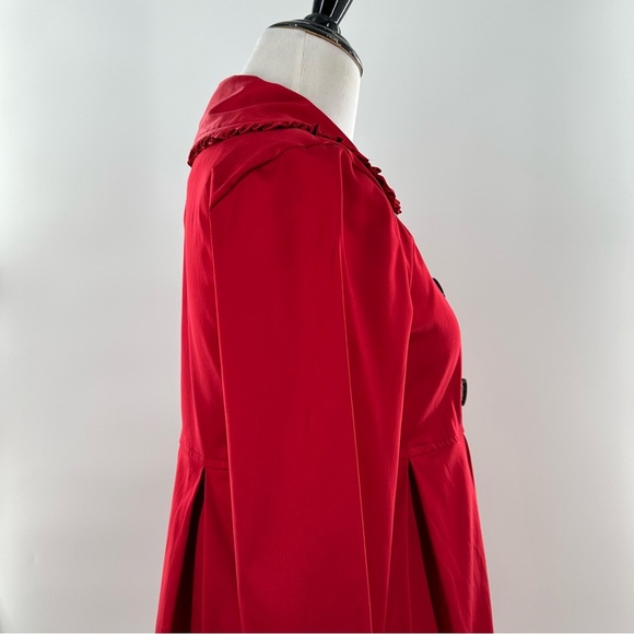 BCX juniors dress coat size S deep ruby red double breasted vintage 90s y2k - Picture 6 of 14